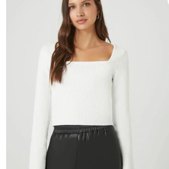BNWT white ribbed knit sweater by Forever 21 - Picture 9 of 11